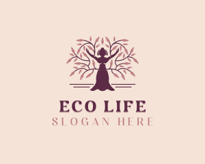 Woman Tree Wellness logo design