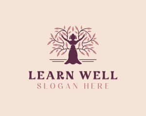 Woman Tree Wellness logo design