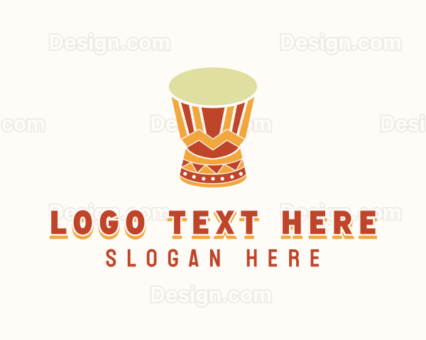 African Djembe Drum Logo