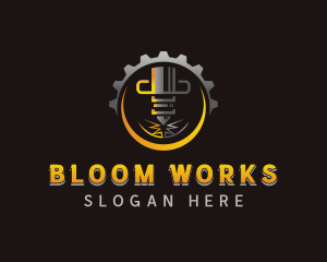 Laser Metalworks Machinery logo design