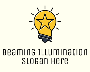 Lightbulb Star Idea  logo