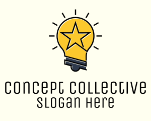 Lightbulb Star Idea  logo