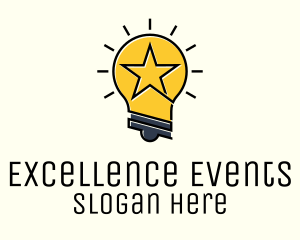 Lightbulb Star Idea  logo