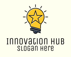 Lightbulb Star Idea  logo