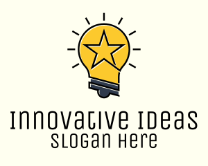 Lightbulb Star Idea  logo