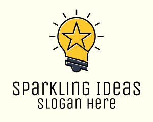 Lightbulb Star Idea  logo