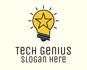 Lightbulb Star Idea  logo