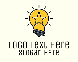 Innovative - Lightbulb Star Idea logo design