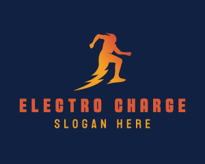 Human Energy Lightning logo design