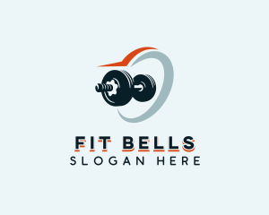 Weightlifting Dumbbell Fitness logo design