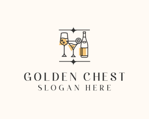 Cocktail Drinks Bar logo design