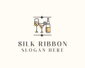 Cocktail Drinks Bar logo design