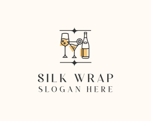 Cocktail Drinks Bar logo design