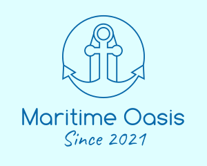 Minimalist Anchor Marine  logo