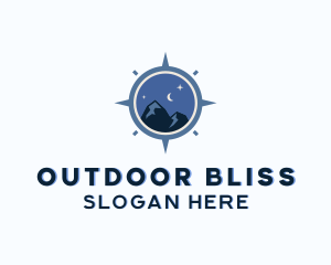 Hiking Compass Adventure logo design