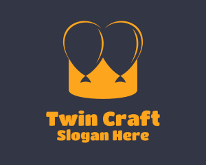 Twin Balloon Crown logo design