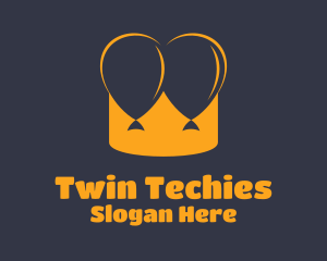 Twin Balloon Crown logo design