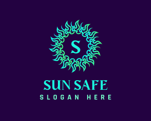 Tribal Sun Ornament logo design