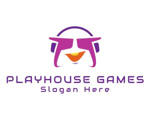 Funky Gaming Headset logo design