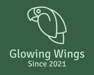 Green Flying Parrot  logo