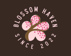 Cherry Blossom Flower Spa logo design