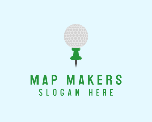 Golf Location Pin logo design