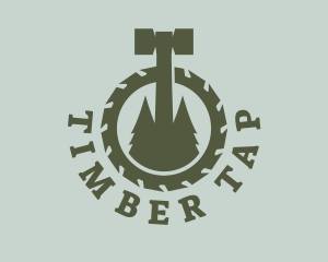 Hammer Tree Sawmill Carpentry logo design