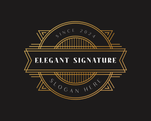 Elegant Art Deco Ornament logo design