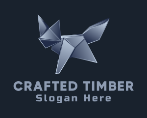 Metallic Fox Origami  logo design