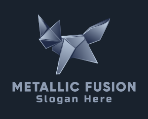 Metallic Fox Origami  logo