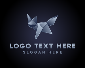 Metallic Fox Origami  logo