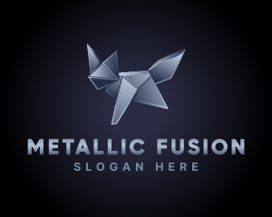 Metallic Fox Origami  logo design