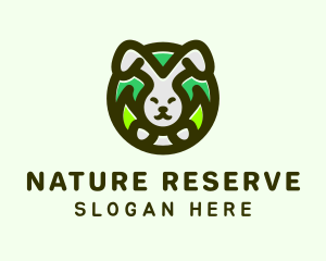 Nature Forest Rabbit logo design