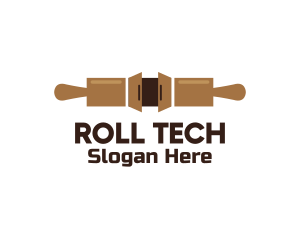 Bakery Cabinet Rolling Pin logo design