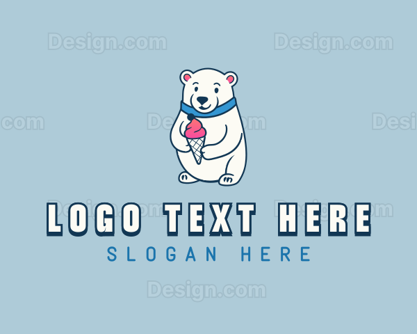 Polar Bear Sundae Dessert Logo