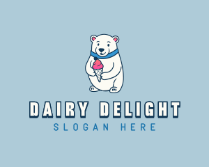 Polar Bear Sundae Dessert logo design