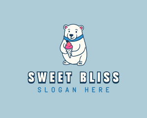 Polar Bear Sundae Dessert logo design