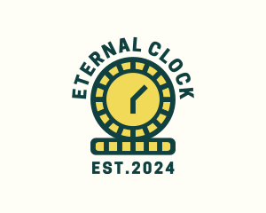 Coin Time Clock logo design