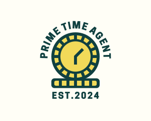 Coin Time Clock logo design