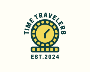 Coin Time Clock logo design