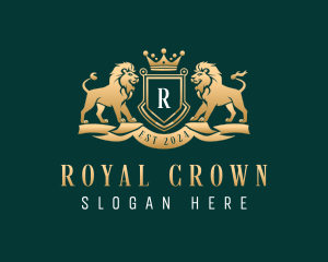 Royal Crown Lion logo design