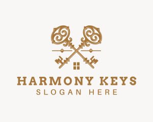 Home Security Key logo design