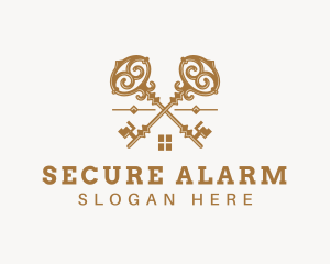 Home Security Key logo design