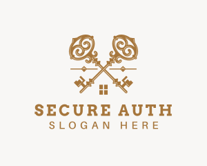 Home Security Key logo design