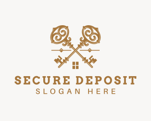 Home Security Key logo design