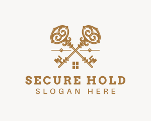 Home Security Key logo design