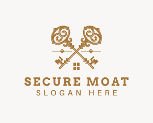 Home Security Key logo design