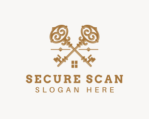 Home Security Key logo design