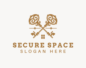 Home Security Key logo design