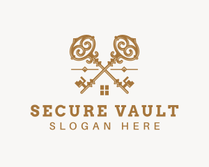 Home Security Key logo design